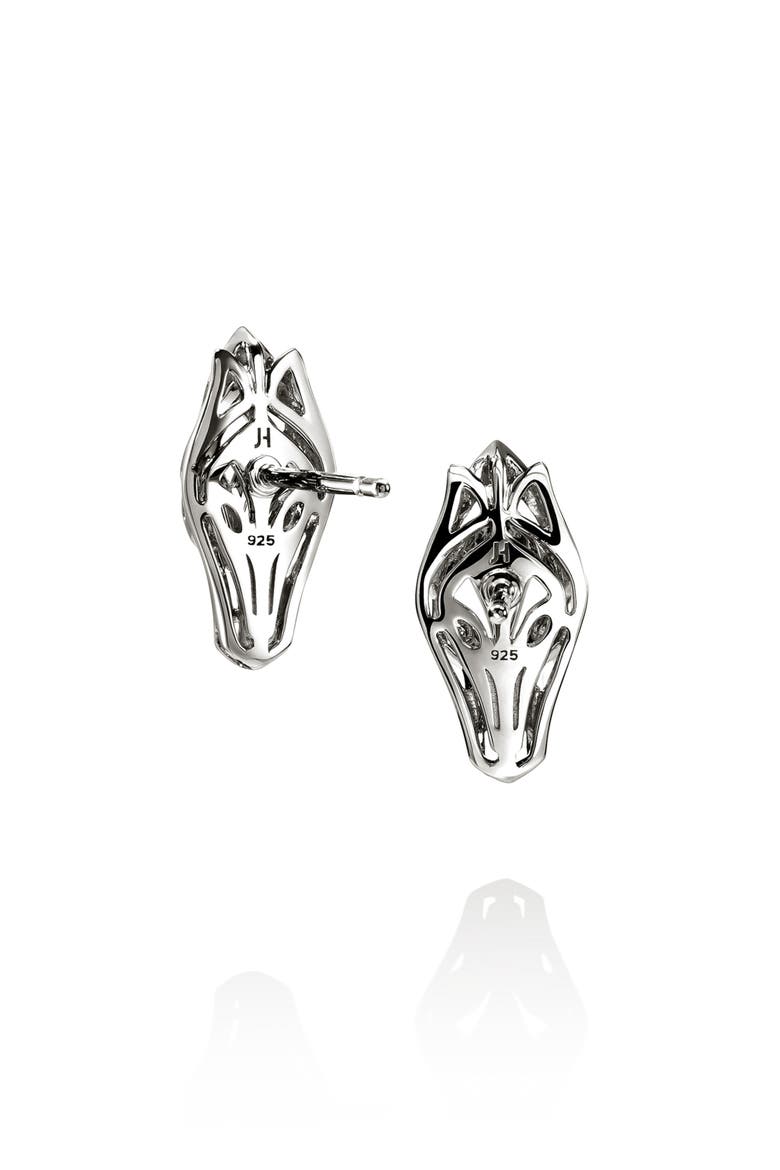 Naga Stud Earrings in Sterling Silver, Alternate, color, SILVER