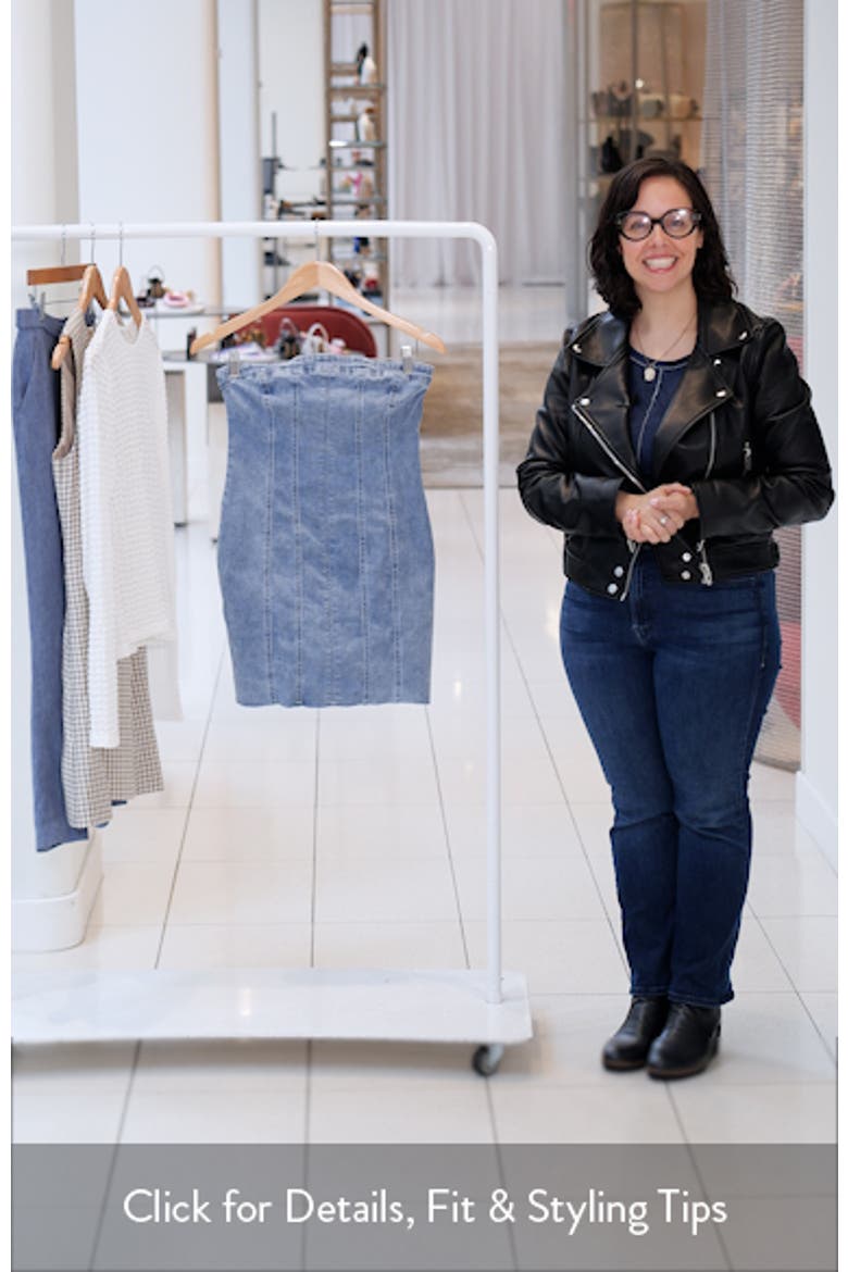 Houser Strapless Denim Minidress video