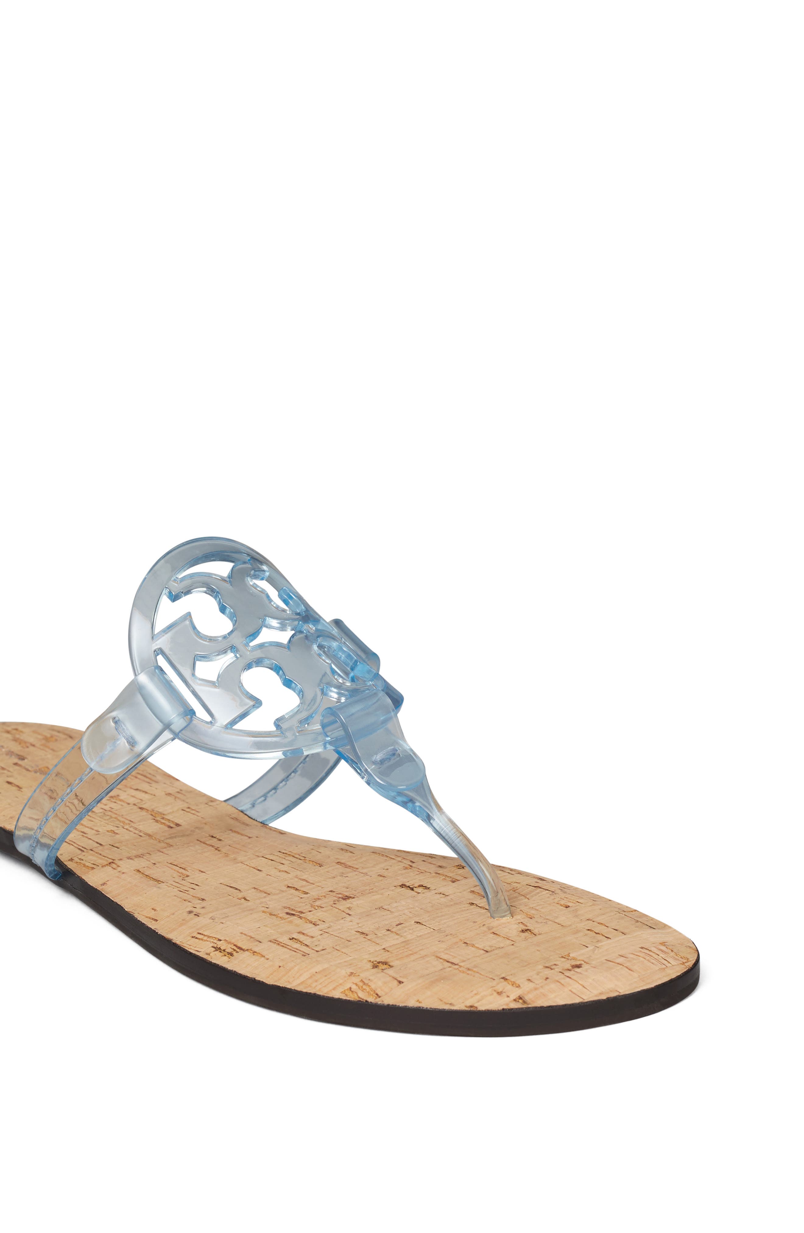 Tory Burch Miller Jelly Thong Sandal, Alternate, color, Pale Blue