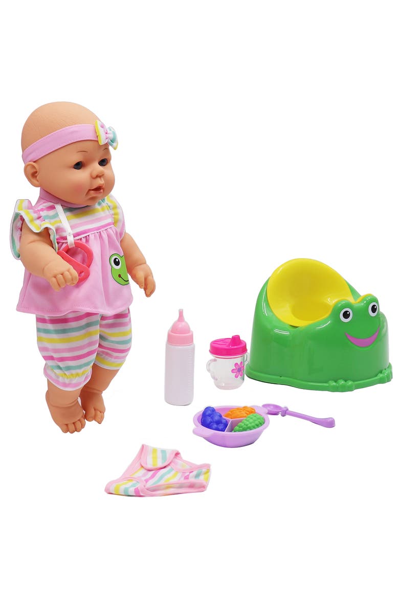 New Born Baby Doll Care Set with Training Potty, Alternate, color, Multicolored