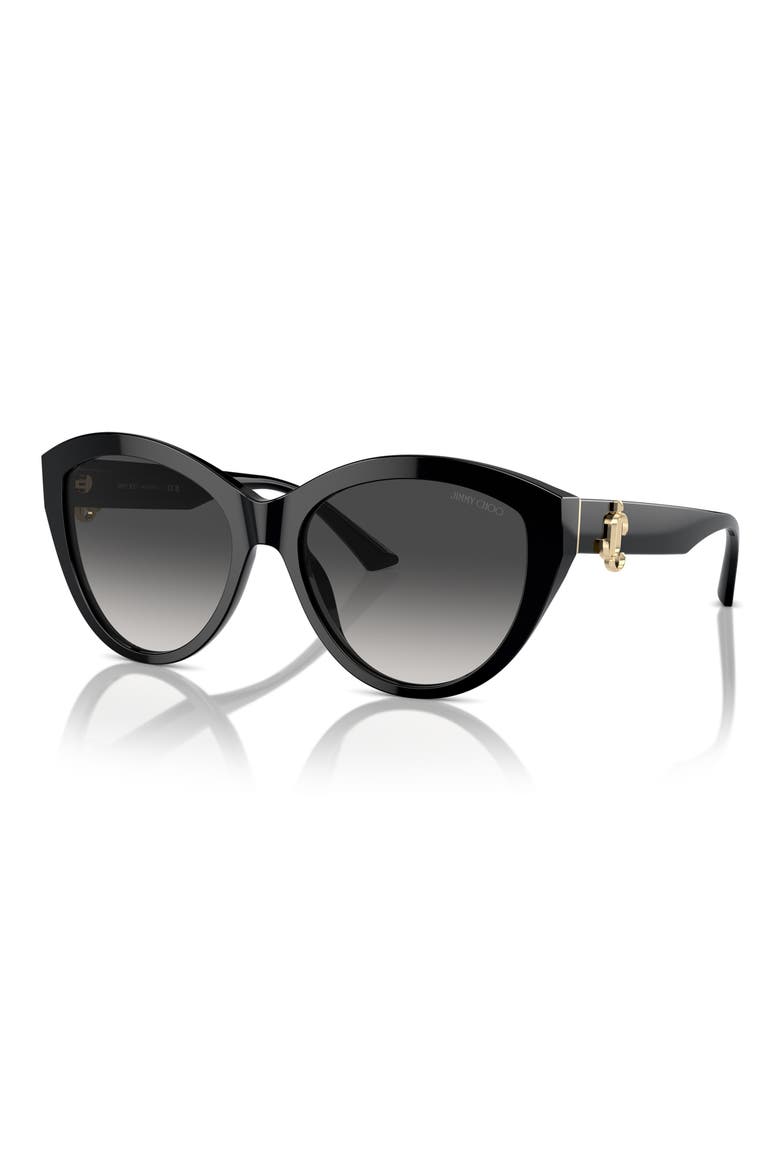 55mm Gradient Phantos Sunglasses, Alternate, color, BLACK / GRADIENT GREY