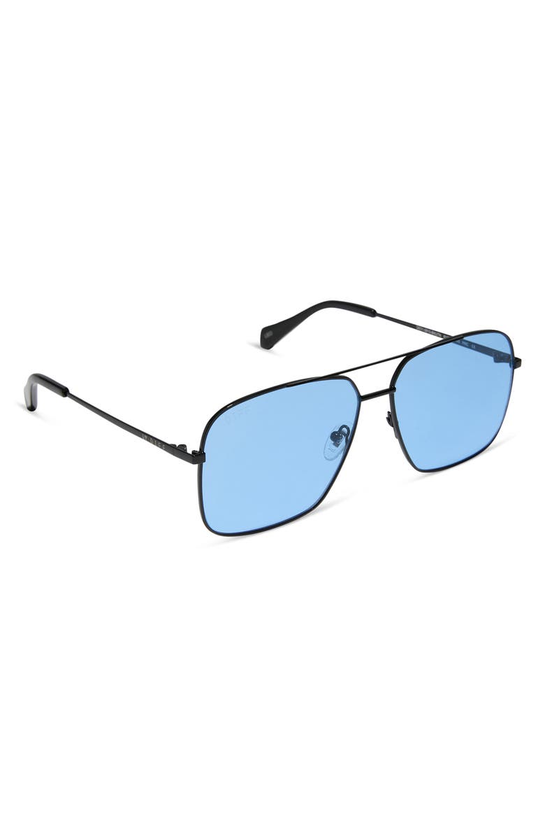 DIFF Leo Aviator Sunglasses, Alternate, color, Black Blue
