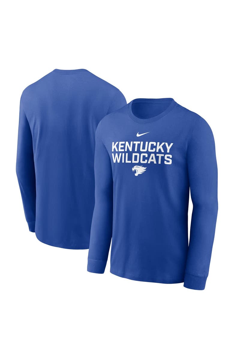 Nike Men's Nike Royal Kentucky Wildcats 2025 Sideline Performance Long Sleeve T-Shirt, Main, color, Royal