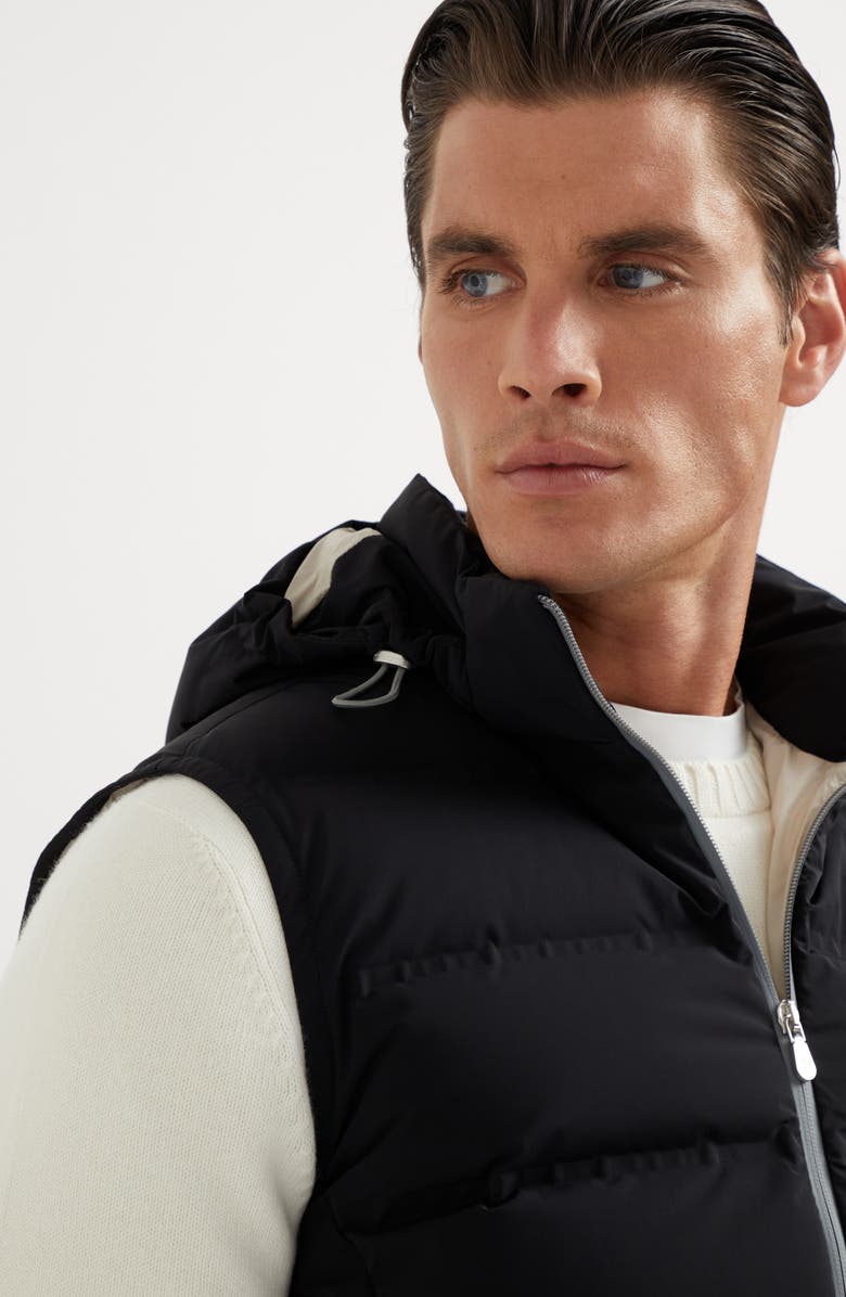 Brunello Cucinelli Taffeta down vest, Alternate, color, 