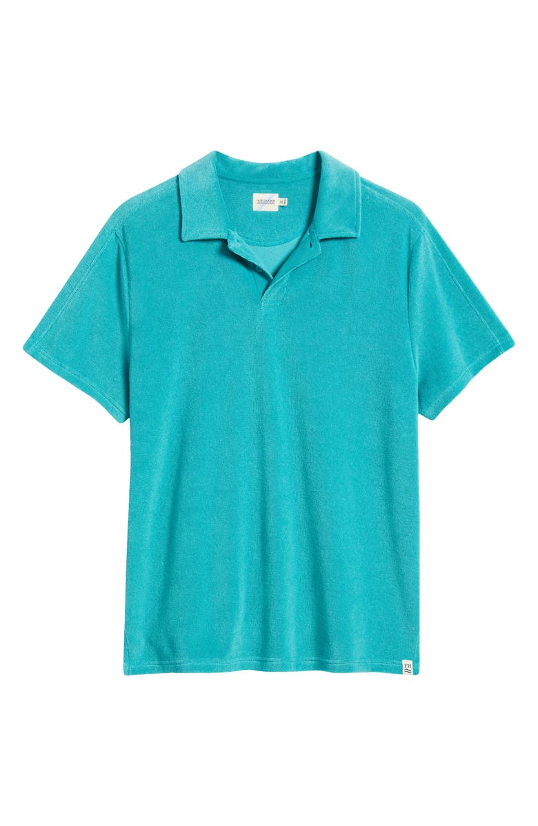 Fair Harbor Terry Cloth Polo, Alternate, color, Baltic Teal