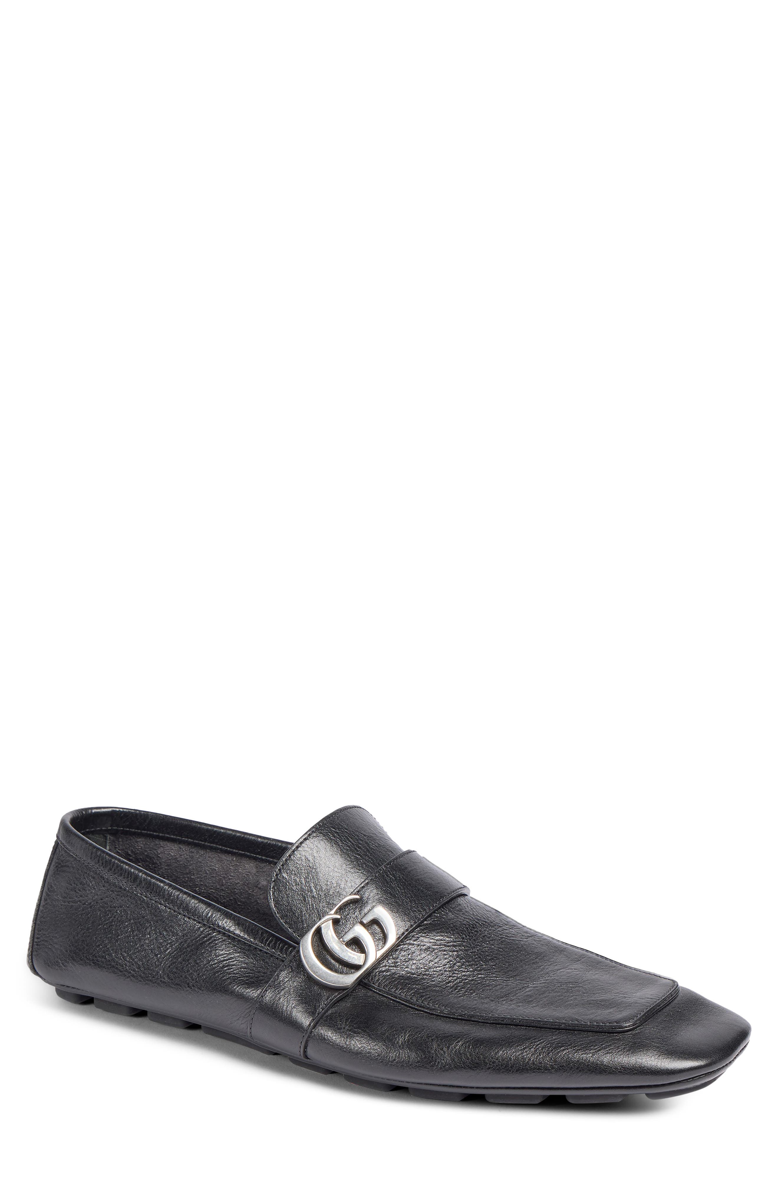 Gucci Victor Driving Loafer, Main, color, Black