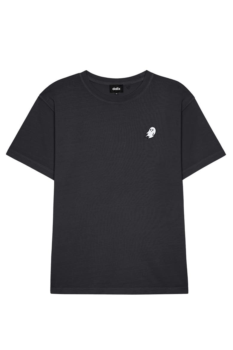 Mens Ghost Midweight Garment Dye Tee, Main, color, Black