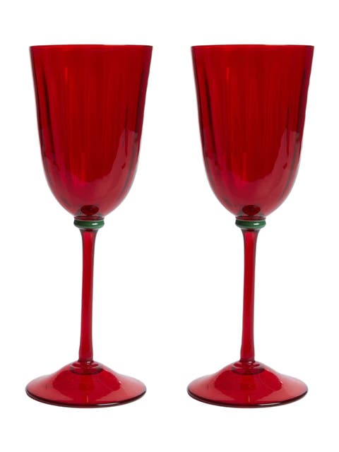 Wine Rainbow Glasses Set Of 2