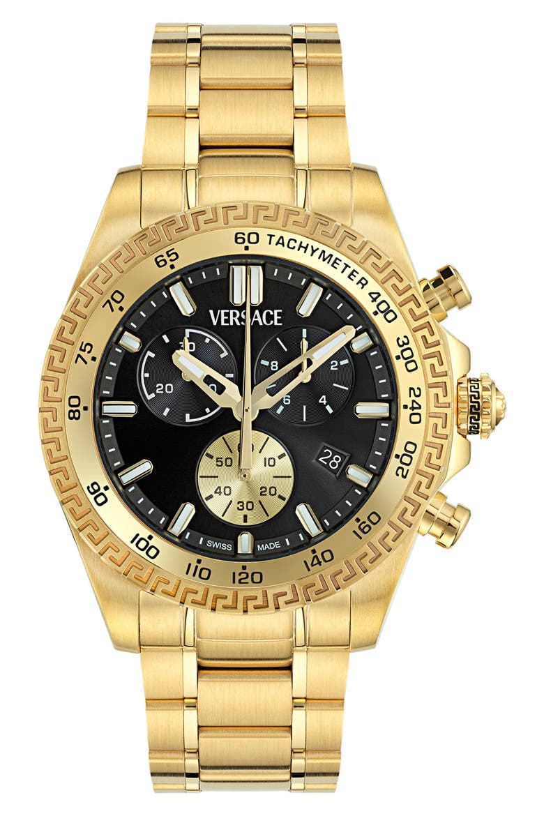 Chrono X Chronograph Bracelet Watch, 44mm, Main, color, IP YELLOW GOLD