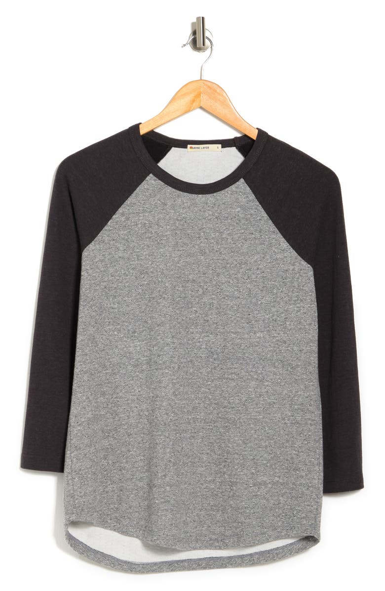 Marine Layer Colorblock Raglan Sleeve Baseball T-Shirt, Alternate, color, 