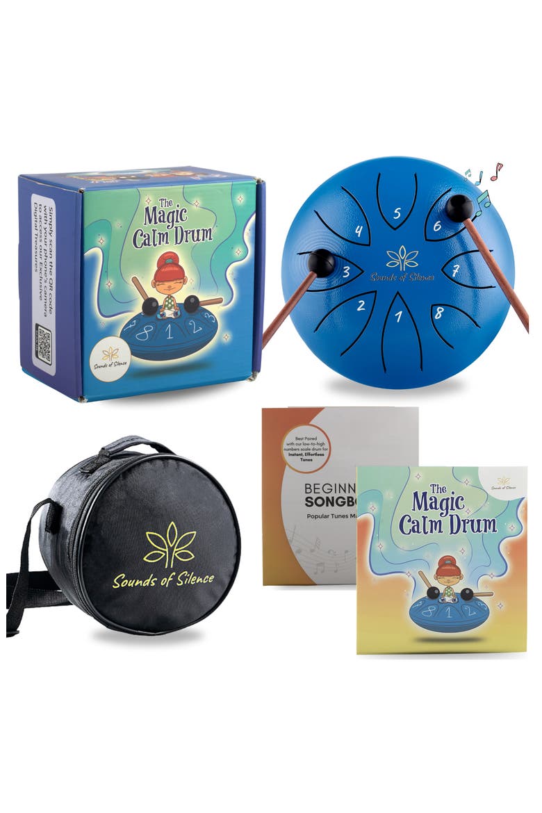 Magic Calm Drum Gift Set, Main, color, BLUE