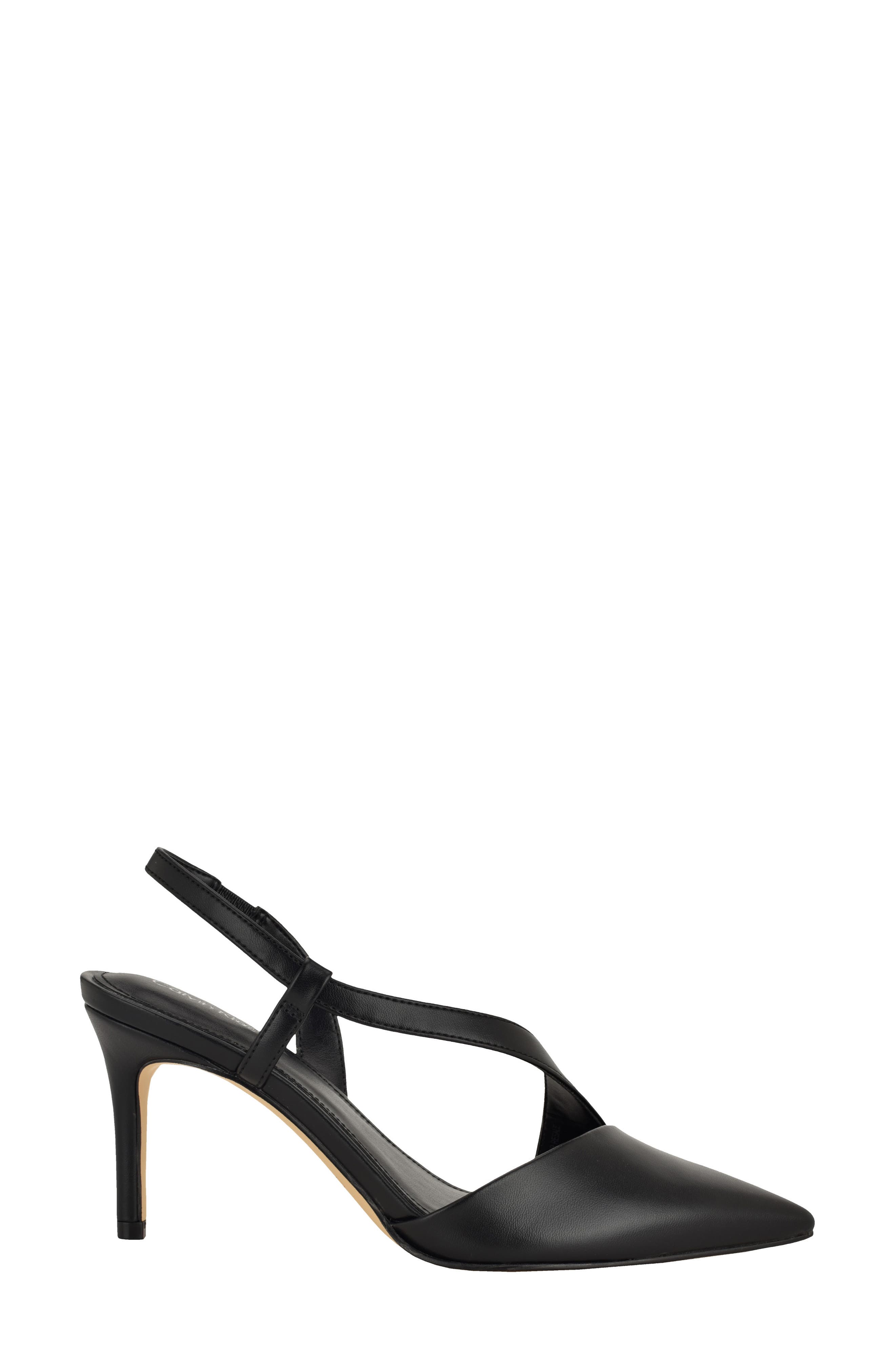 Calvin Klein Jistine Slingback Pump, Alternate, color, Black