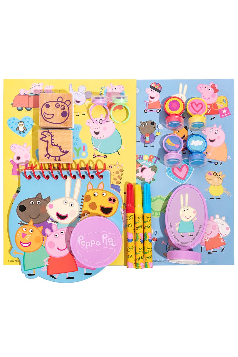 Stamp & Doodle, Peppa Pig Creativity Set, Spiral Notebook, Kids 5+, Alternate, color, Multicolored