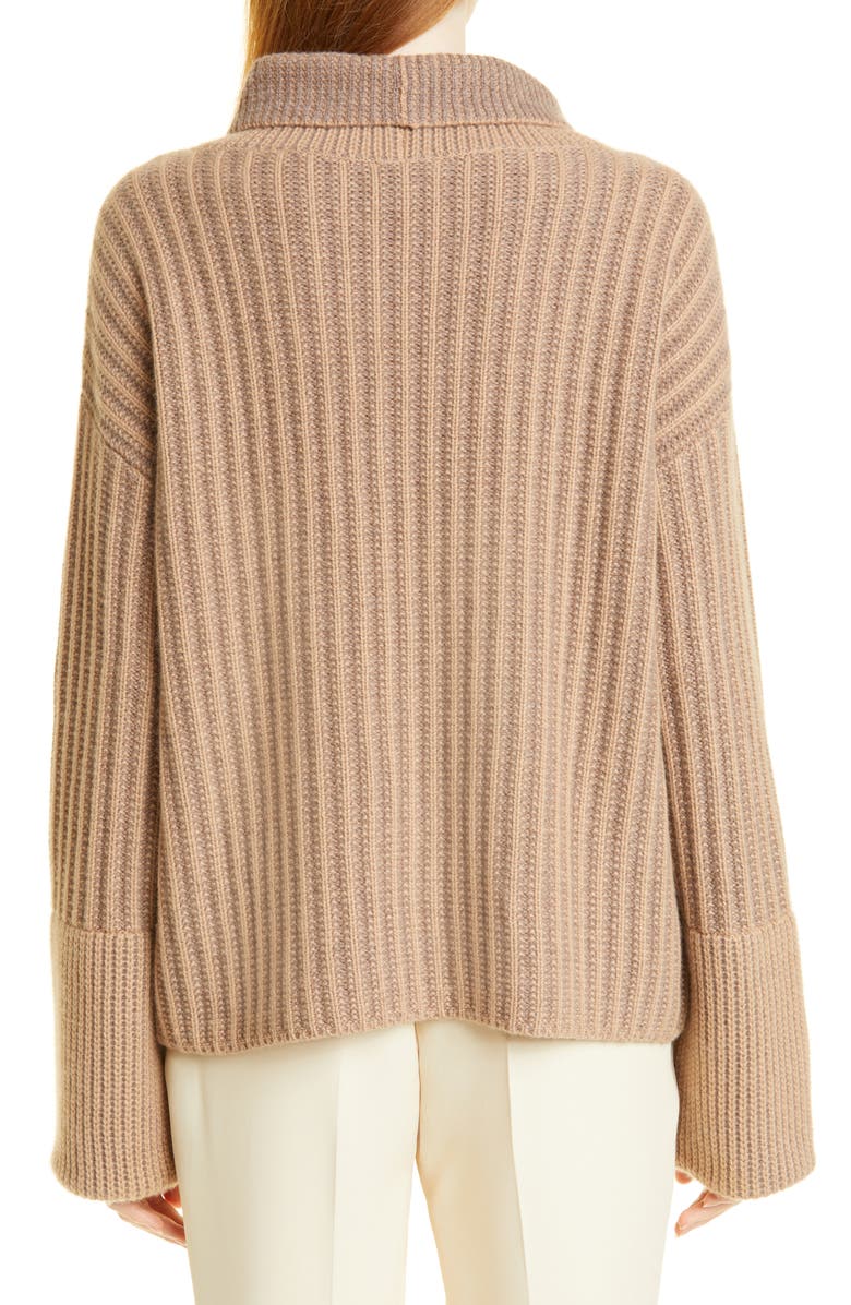 Nordstrom Signature Ribbed Turtleneck Cashmere Sweater, Alternate, color,
