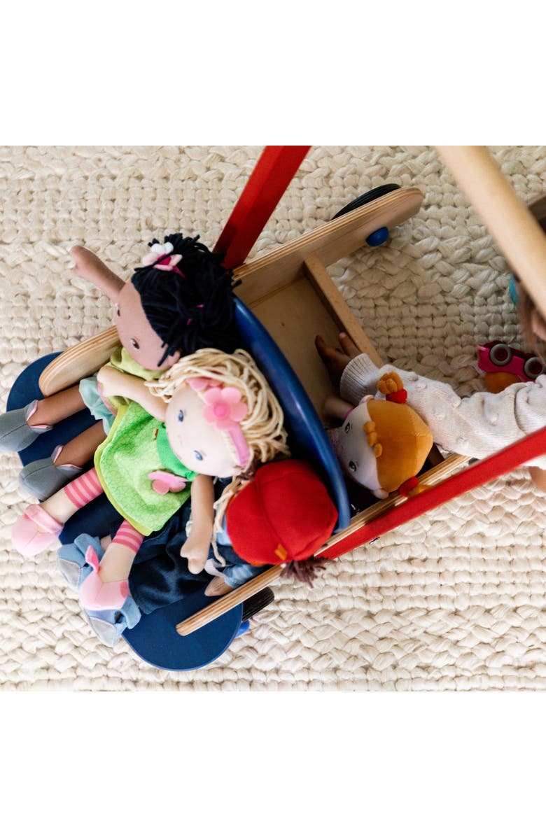 HABA Walker Wagon - Wooden Baby Push Walker, Sit to Stand Walker for Baby Learning to Walk, Push Toys for Toddlers 1-3 with Seat & Storage, 10 Months+, Alternate, color, Multi