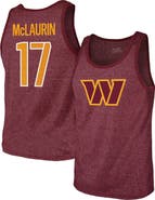 Majestic Threads Men's Majestic Threads Terry McLaurin Heathered Burgundy Washington Commanders Player Name & Number Tank Top