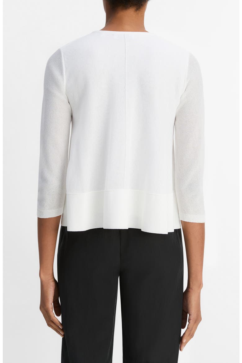 Cotton Blend A-Line Sweater, Alternate, color, OPTIC WHITE