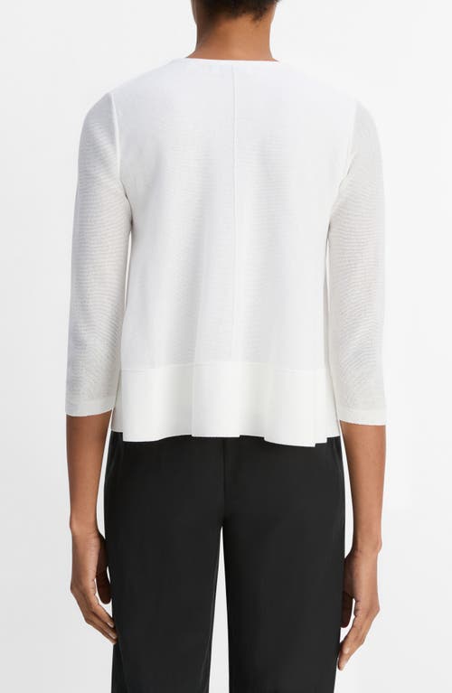 Vince Cotton Blend A-line Sweater In White