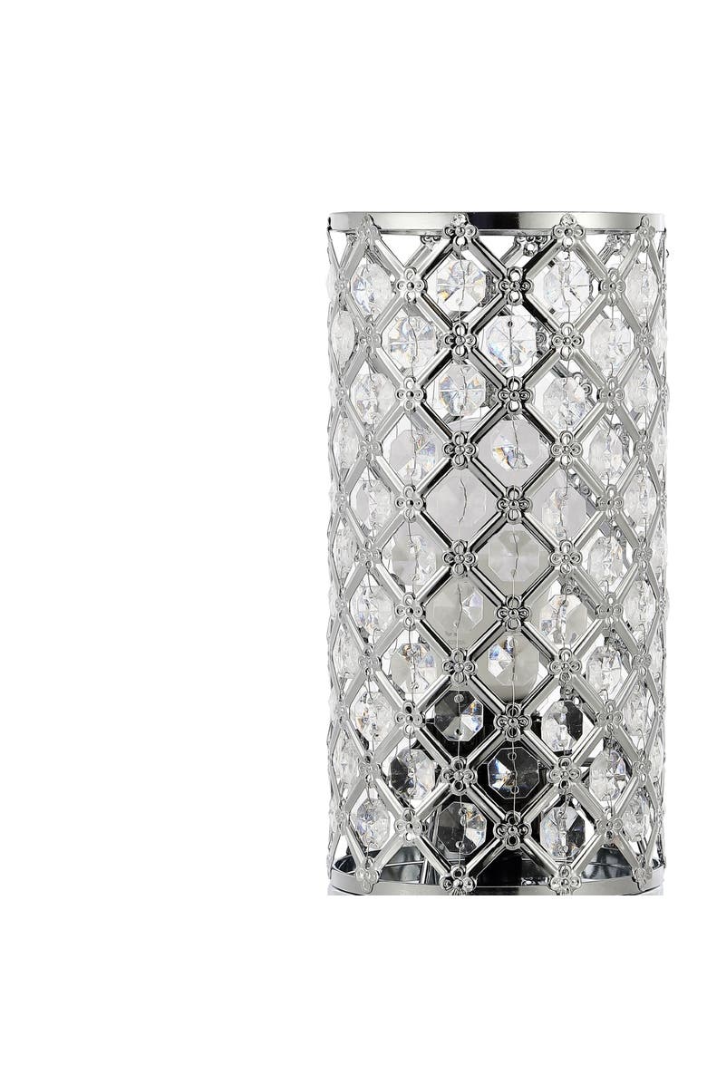 JONATHAN Y Lucie Mid-Century Modern Iron/Acrylic LED Mini Uplight Table Lamp with USB Charging Port and Smart Bulb, Alternate, color, 