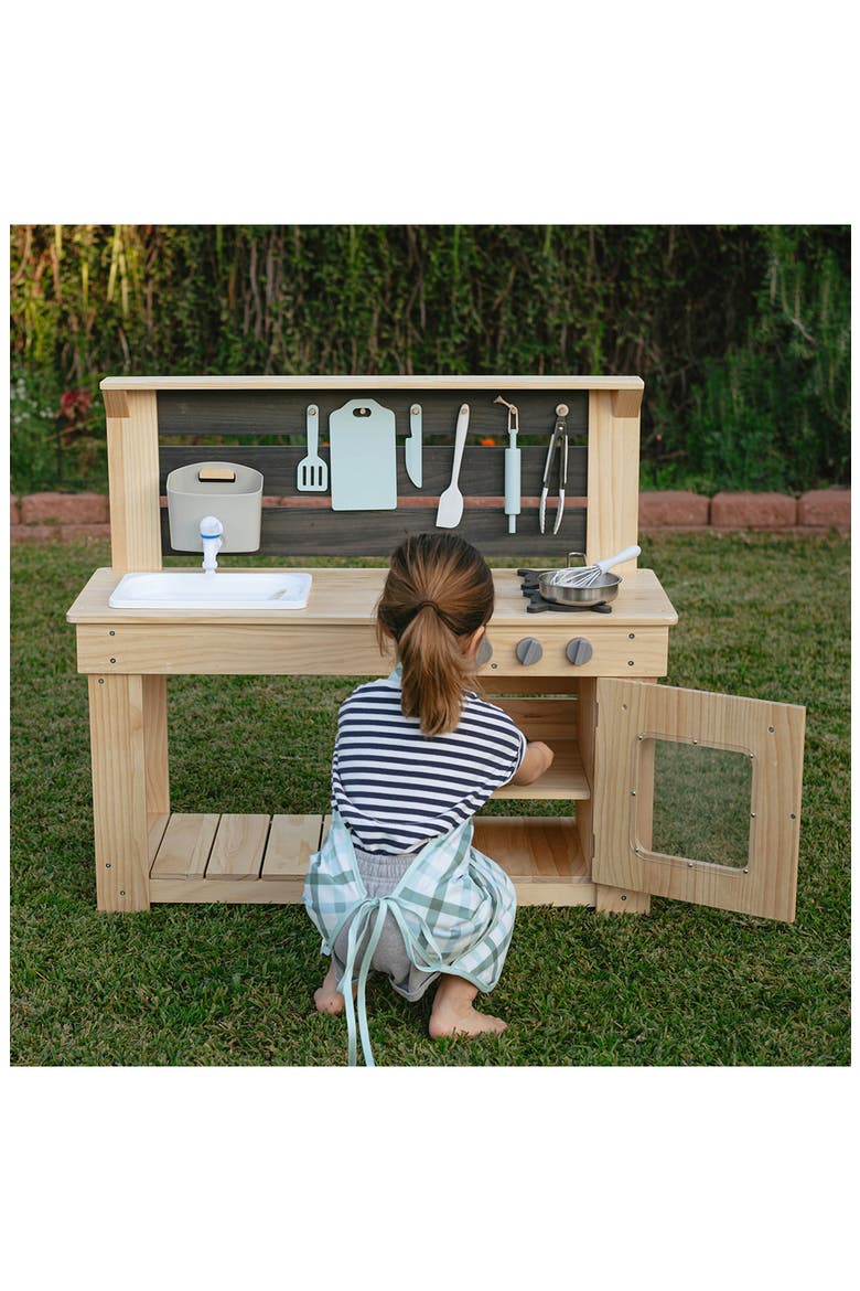 Kids' Backyard Chef Mud Kitchen, Alternate, color, NATURAL WOOD