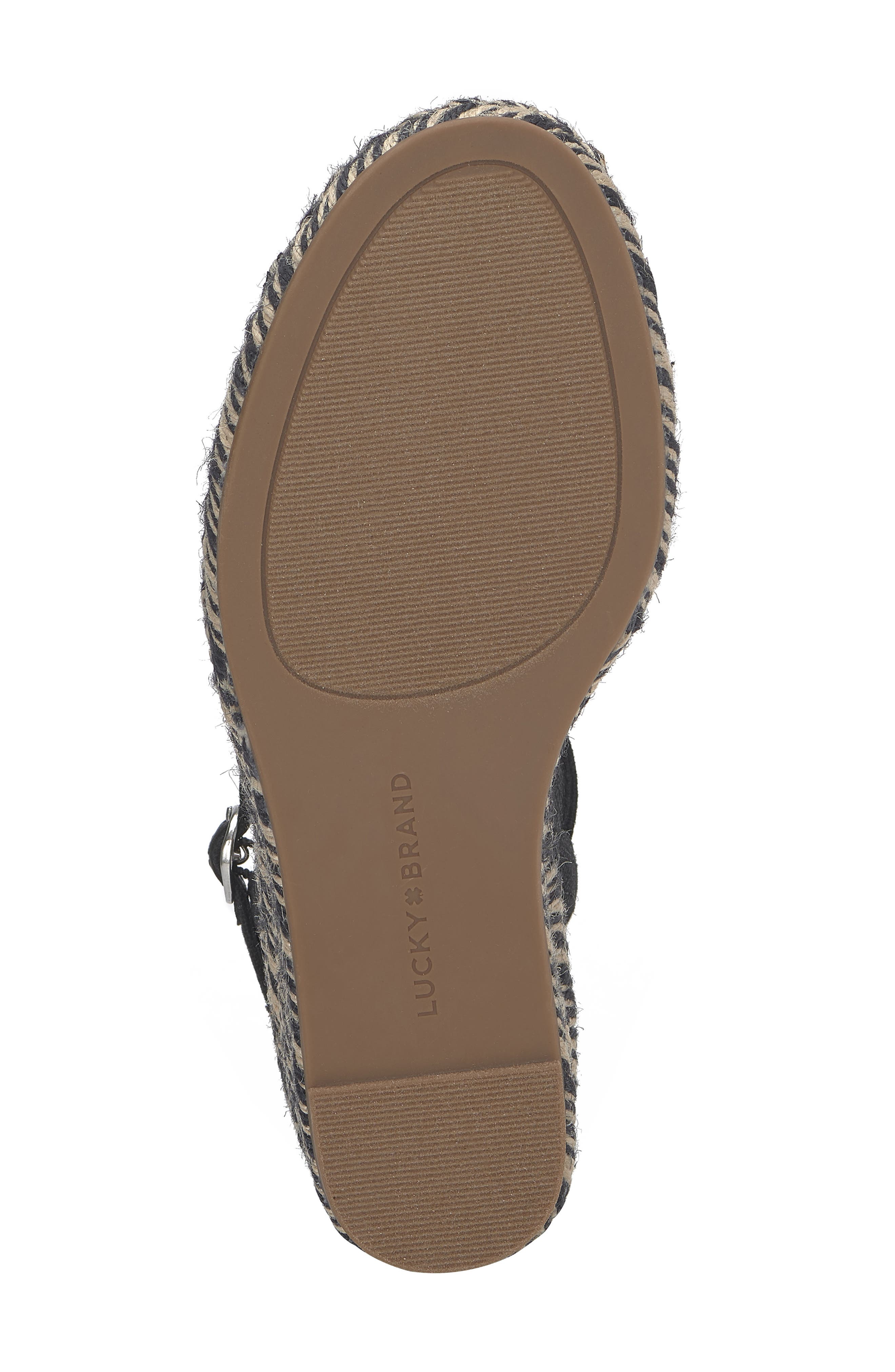 Lucky Brand Candyr Platform Wedge Sandal, Alternate, color, Black Linen