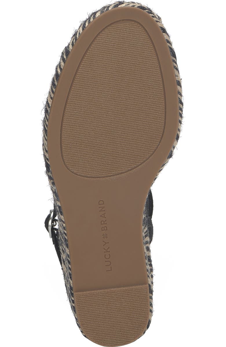 Lucky Brand Candyr Platform Wedge Sandal, Alternate, color, Black Linen