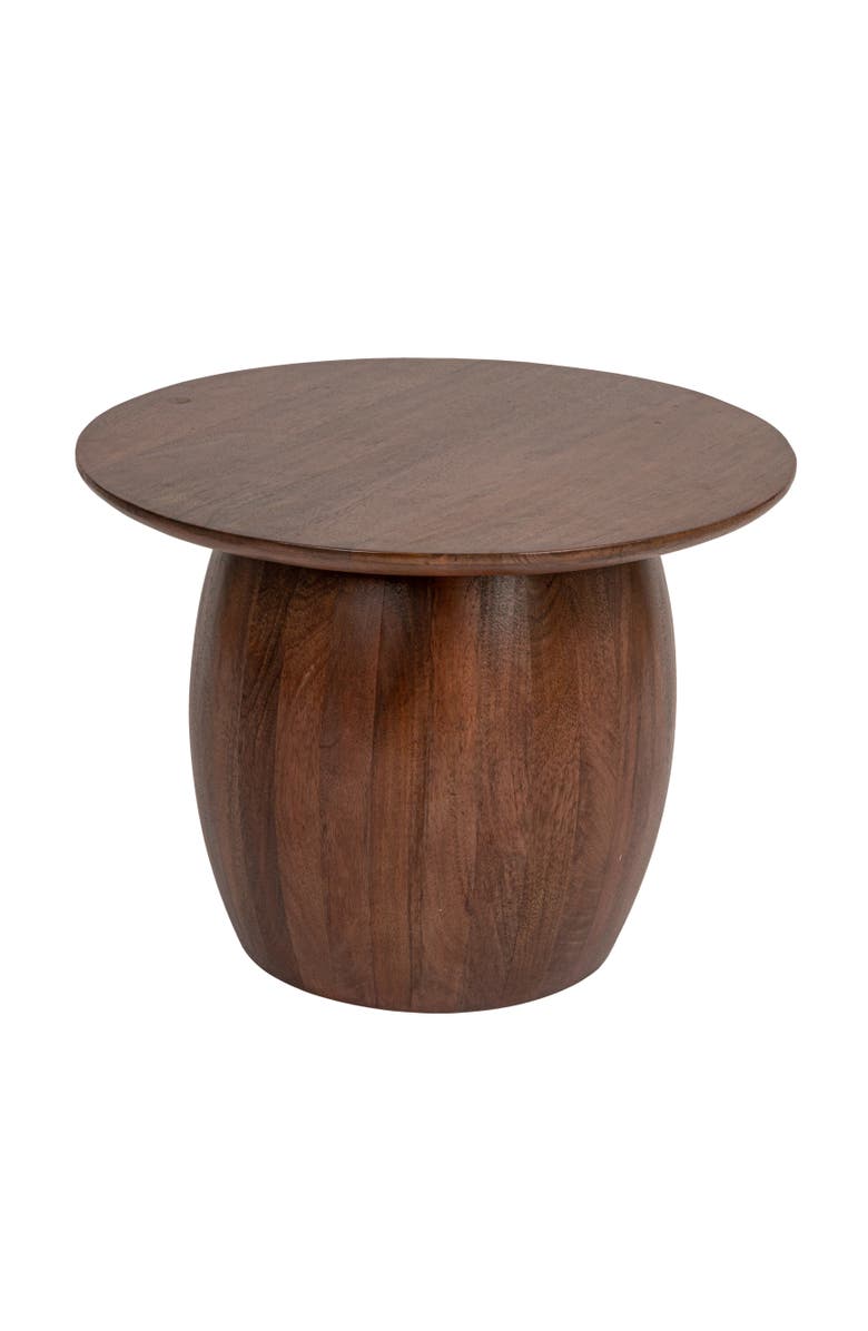 Olive Grove Modern Round Accent Table, Main, color, Brown