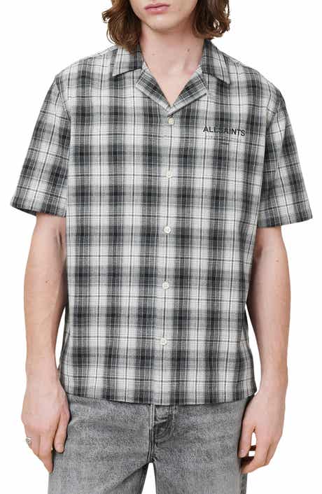 AllSaints Undermono Plaid Button-Up Shirt