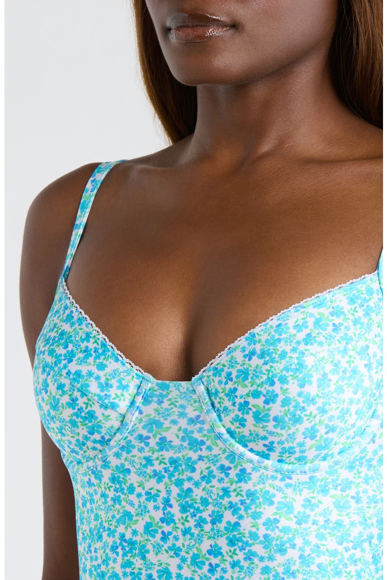 Decorative Underwire One-Piece Swimsuit, Alternate, color, OCEAN AURA