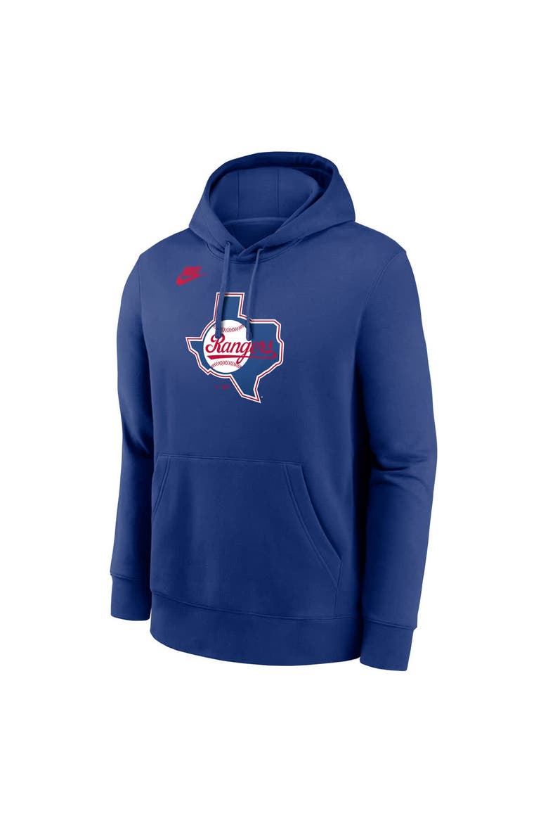 Men's Nike Royal Texas Rangers Cooperstown Collection Logo Club Pullover Hoodie, Alternate, color, Royal