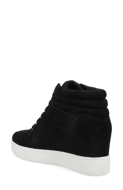 Journee Collection Journee Womens Clarity High Top Wedge Sneaker In Black