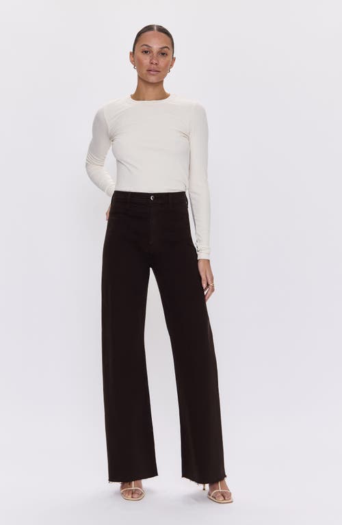 Pistola Penny High Rise Wide Leg Jeans In Mocha In Brown
