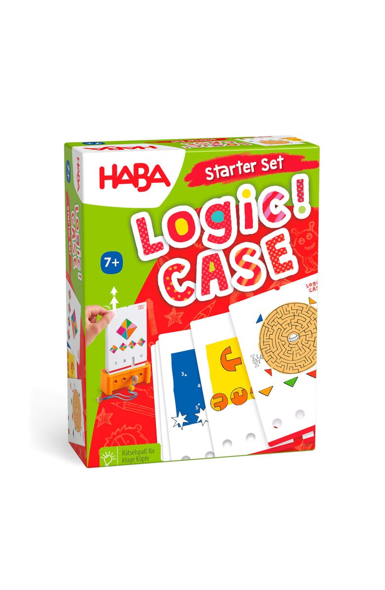 HABA Logic! CASE Starter Set - Brain Teaser Puzzles and Car Games, A Handheld Game to Develop Critical Thinking for Kids Ages 7+, Main, color, Multi