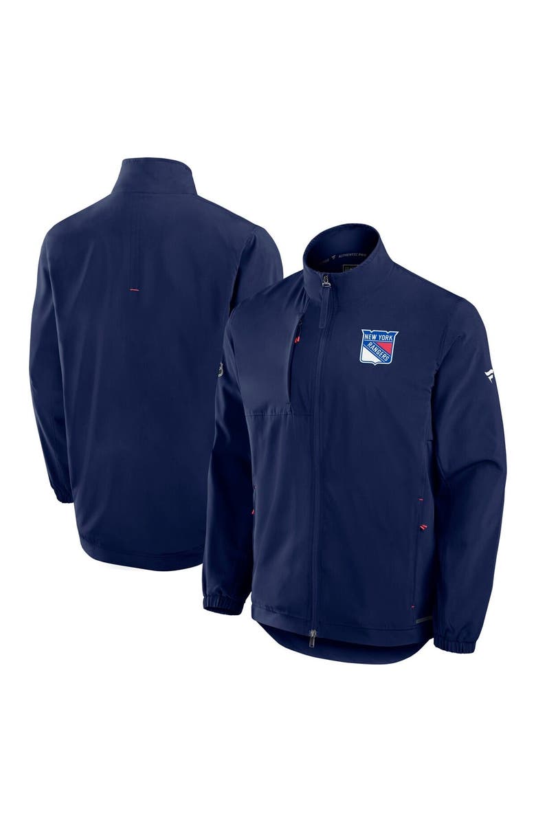 FANATICS Men's Fanatics Navy New York Rangers Authentic Pro Rink Full-Zip Coaches Jacket, Main, color, Navy
