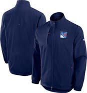 FANATICS Men's Fanatics Navy New York Rangers Authentic Pro Rink Full-Zip Coaches Jacket
