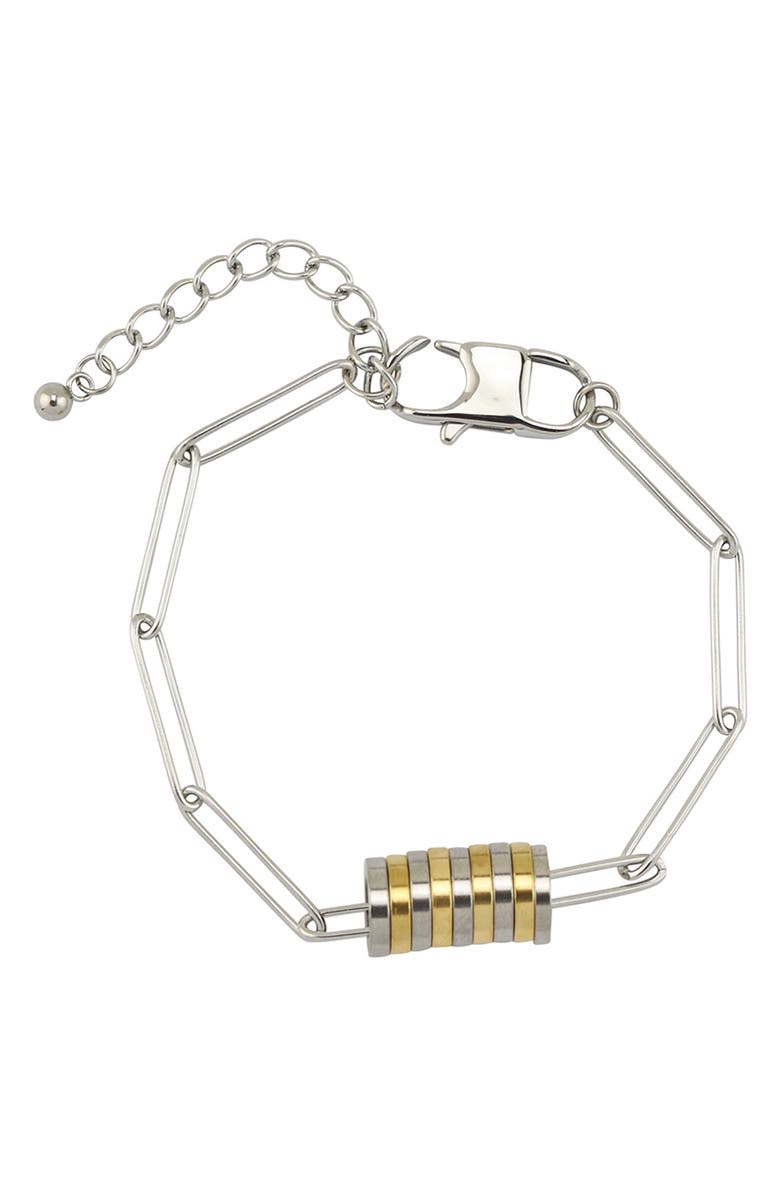 REBL Gender Inclusive Two-Tone Ring Bracelet, Main, color,