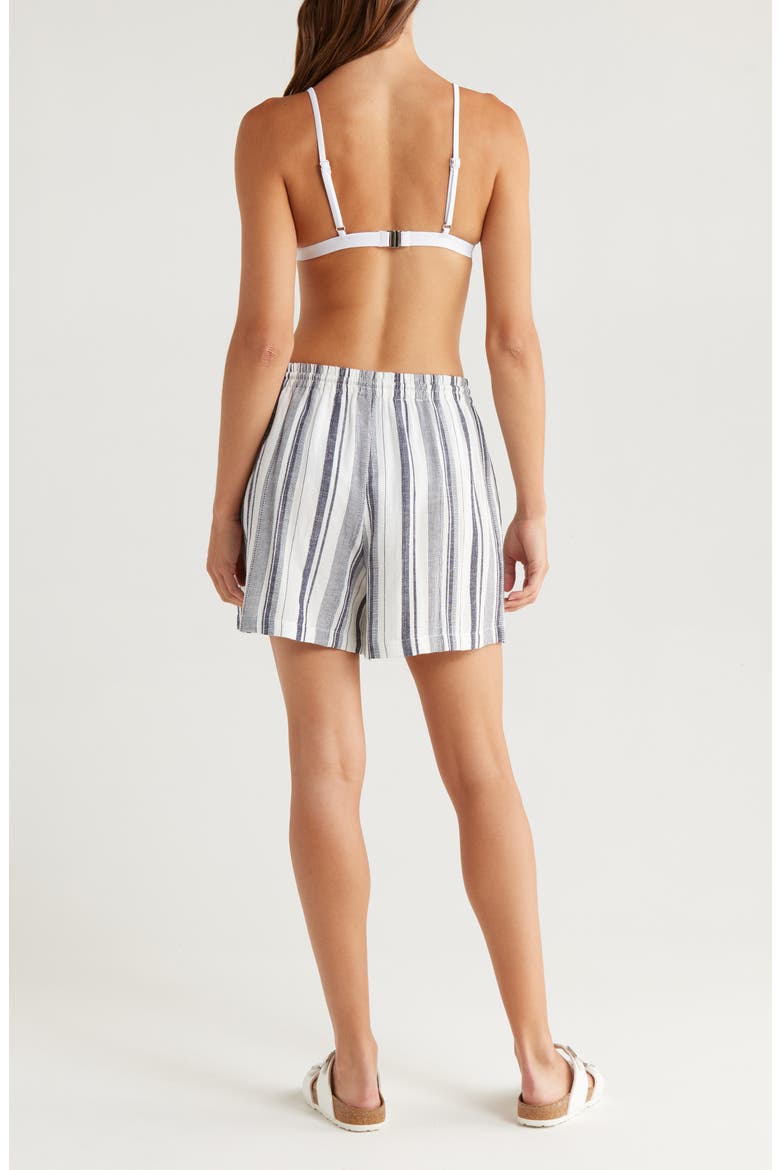 Cover-Up Drawstring Shorts, Alternate, color, NAVY STRIPE