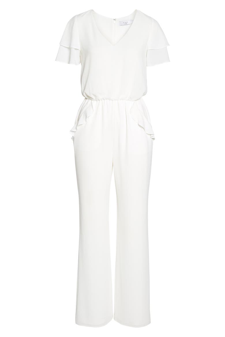 Love in the Air Ruffle Jumpsuit, Alternate, color, WHITE