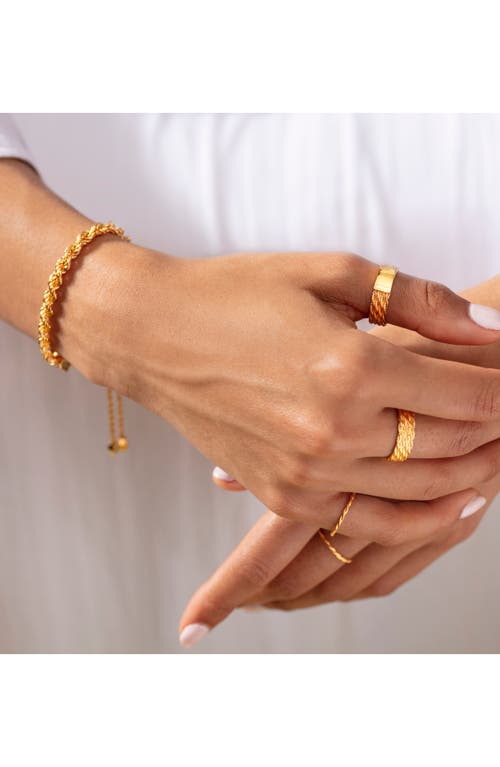 Monica Vinader Corda Recycled 18ct Yellow Gold-plated Vermeil Sterling Silver Friendship Bracelet In Yellow Gold