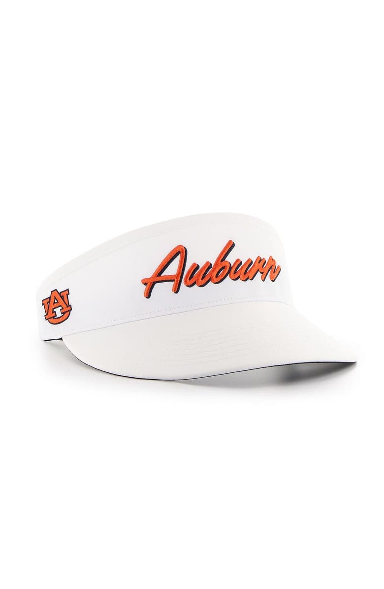 '47 Men's '47 White Auburn Tigers Melbourne brrr° Adjustable Visor, Main, color,