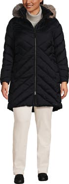 Lands' End Plus Size Featherfree Cozy Fleece Lined Winter Coat
