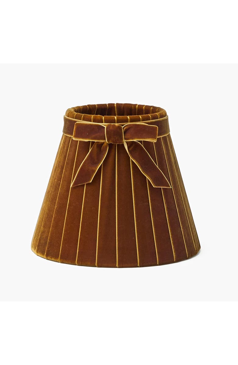Mrs. Alice Velvet Bow Lampshade, Main, color, Brown