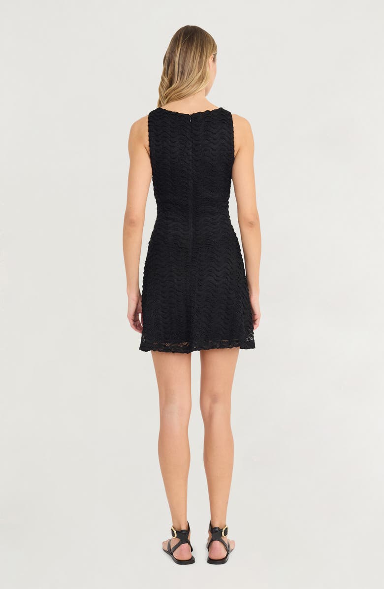 The Good Journey Textured Fit & Flare Dress, Alternate, color, Black