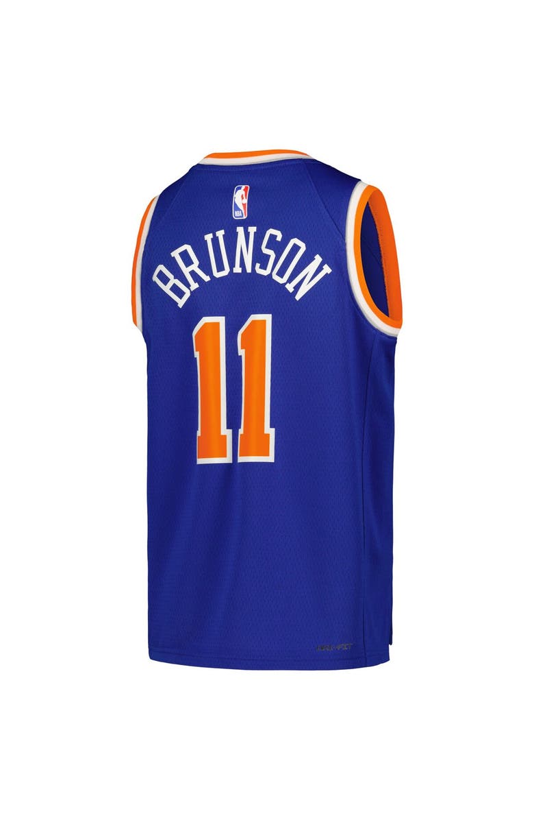 Nike Youth Nike Jalen Brunson Blue New York Knicks Swingman Jersey - Icon Edition, Alternate, color, Blue