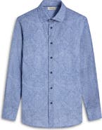 Bugatchi Julian Shaped Fit Paisley Cotton Button-Up Shirt