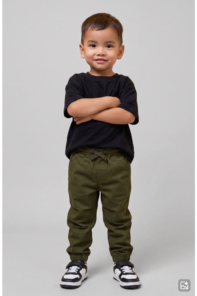 Kids' Legend Stretch Cotton Twill Joggers, Alternate, color, OLIVE