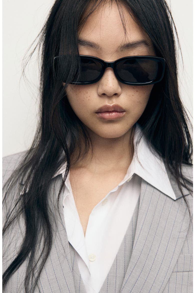 Pinstripe Suit Jacket, Alternate, color, GREY