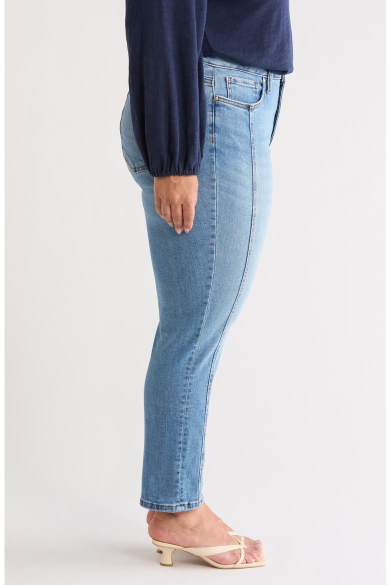 Blair Fab Ab Seamed High Waist Ankle Slim Straight Leg Jeans, Alternate, color, EXHIBITING