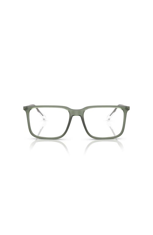 Armani Exchange 55mm Square Optical Glasses In Green