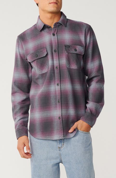 Count Plaid Cotton Flannel Button-Up Shirt